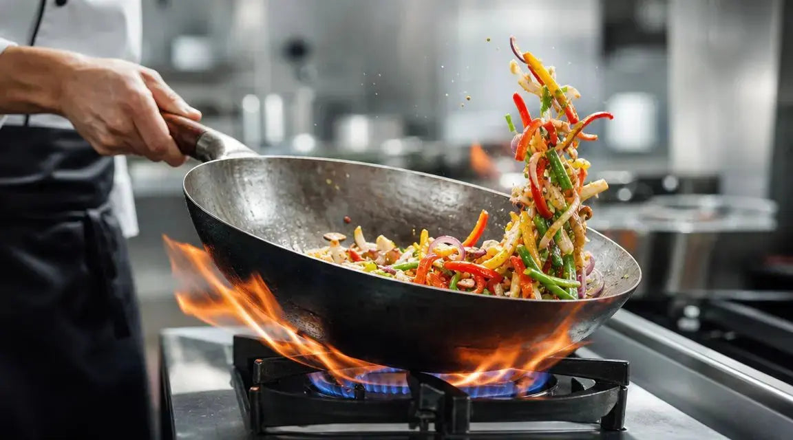 7 Rahasia Teknik Menumis Wok Hei Paling Ampuh demi Menghasilkan Aroma Khas Restoran Bintang Lima memperlihatkan teknik menumis wok hei
